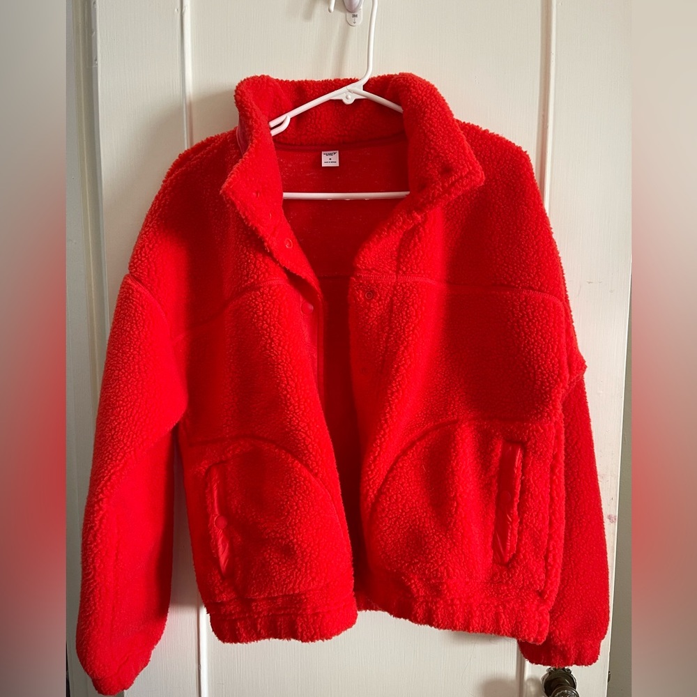 Gap fleece vibrant snap jacket